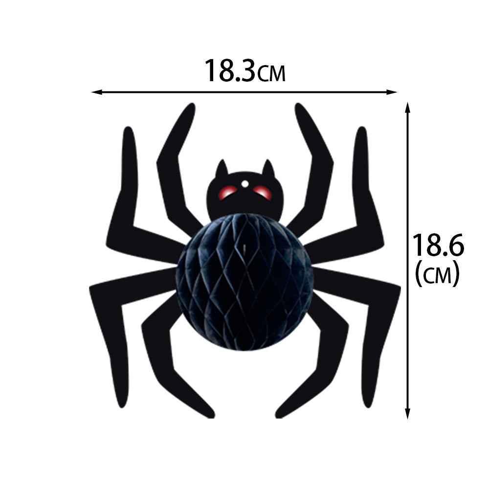 Halloween Honeycomb Ball Hanging Ornaments – 3D Pumpkin & Spider Party Décor - Kivora