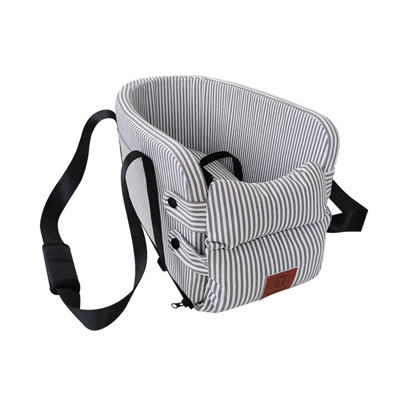 Portable Dog Car Seat Bed with Clip-On Leash