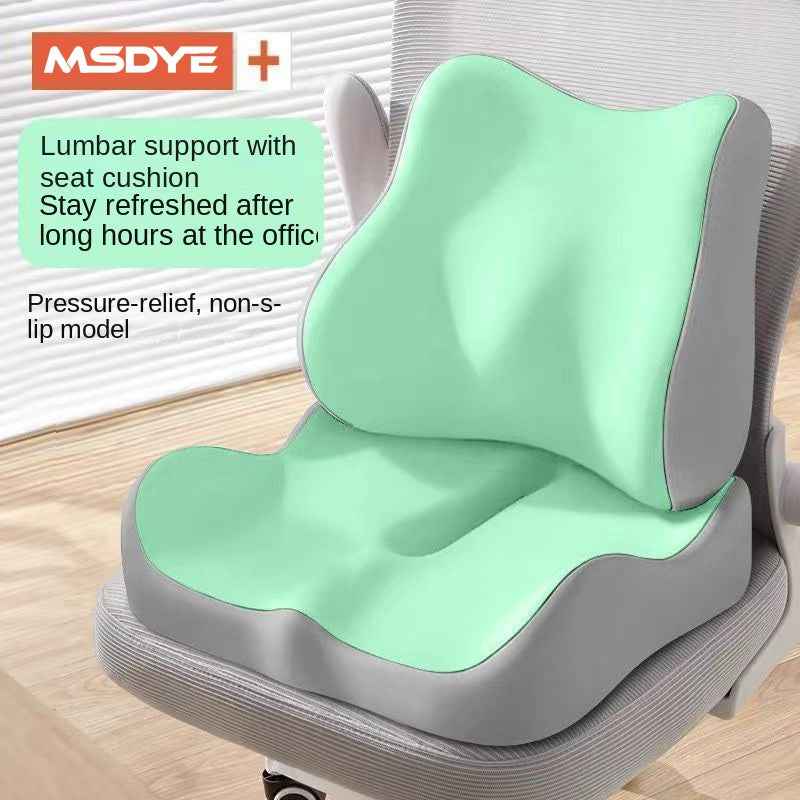 Office Chair Lumbar Support Pillow, Memory Foam Seat Cushion for Long Sitting, Car and Desk Use, Student Classroom Backrest Pad - Kivora