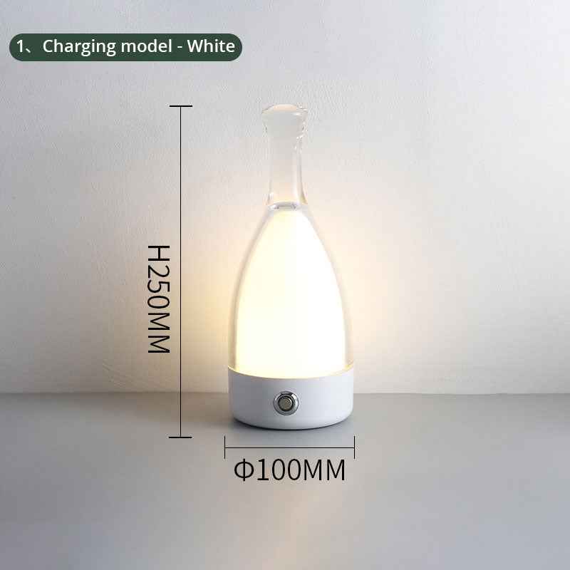 Wine Bottle Rechargeable Table Lamp – Modern Acrylic Bedside & Bar Décor Light - Kivora