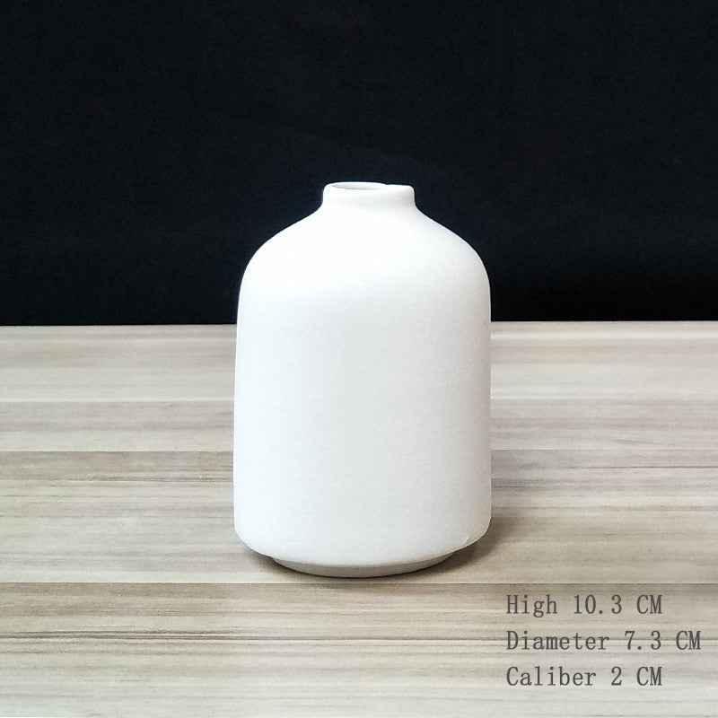 Simple Retro Frosted Ceramic Vase, Coarse Ceramic Round Bottle, Creative Home Decoration, Nordic Pastoral Style Handicrafts - Kivora