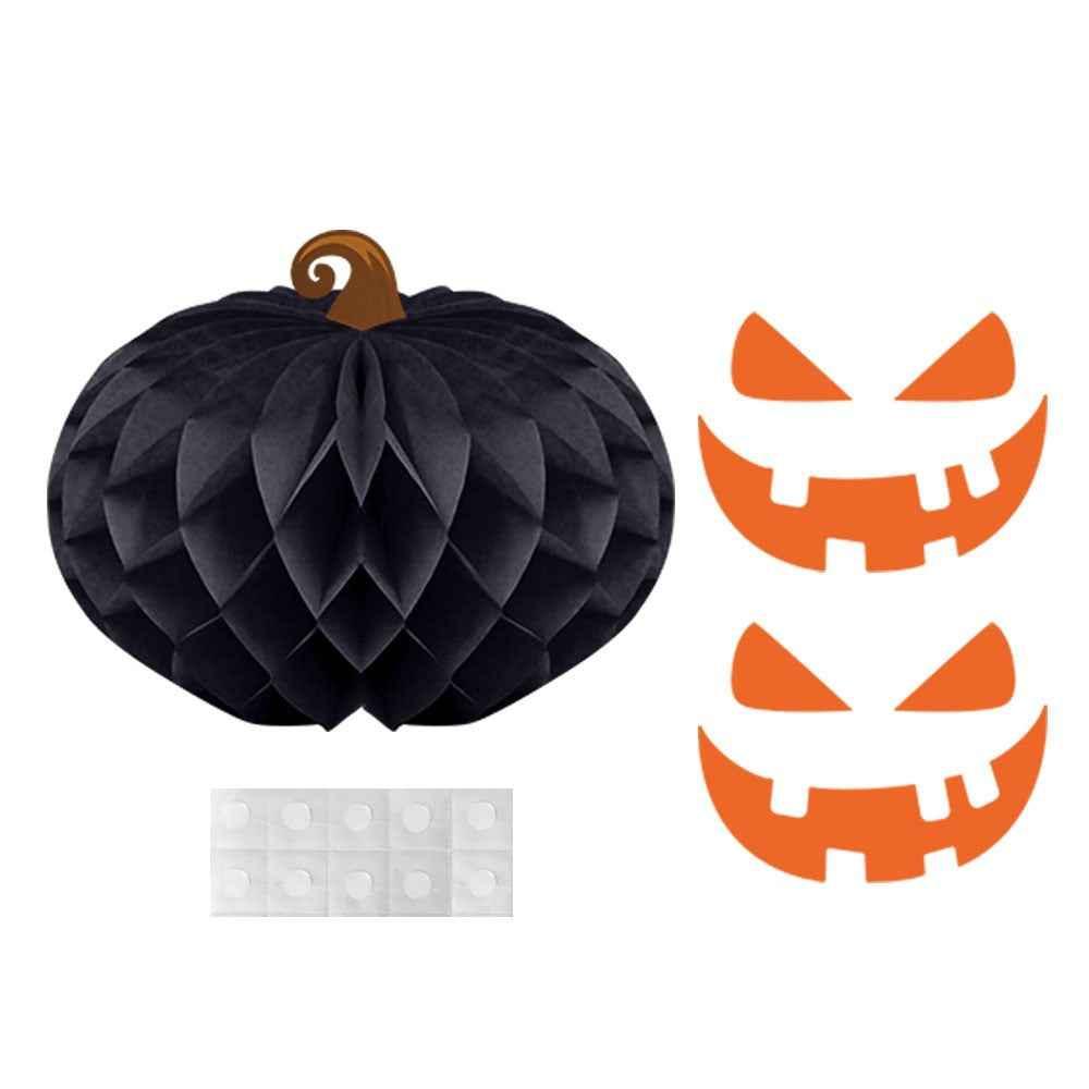 Halloween Honeycomb Ball Hanging Ornaments – 3D Pumpkin & Spider Party Décor - Kivora