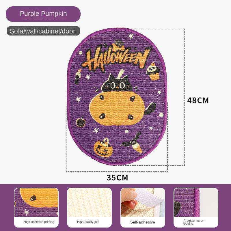 New Halloween Christmas Tree Cartoon Cat Scratcher Durable Non-Shedding Wall-Mounted Cat Claw Sharpening Sisal Scratching Board - Kivora