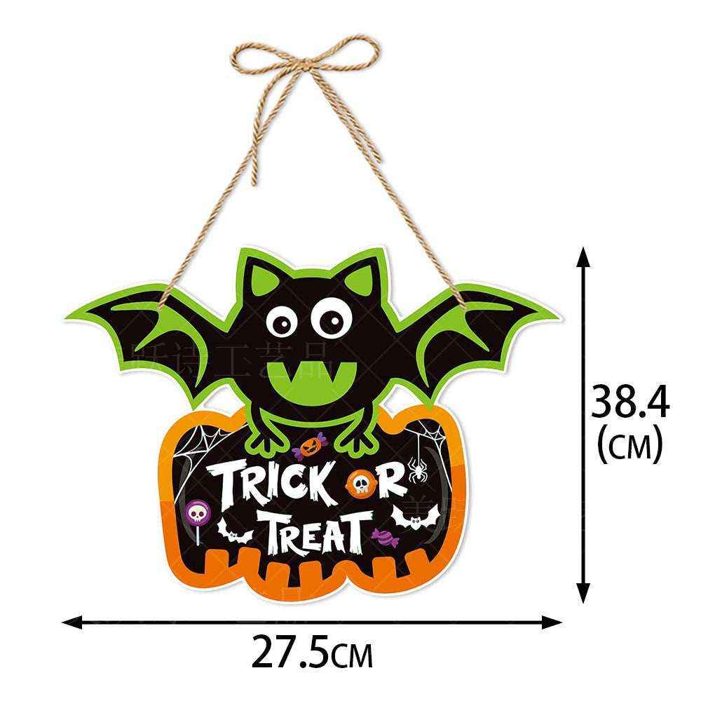 Halloween Door Hanger Decorations – Pumpkin, Skeleton, Bat, Witch & More - Kivora