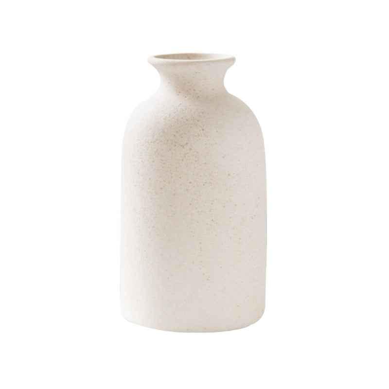 Simple Retro Frosted Ceramic Vase, Coarse Ceramic Round Bottle, Creative Home Decoration, Nordic Pastoral Style Handicrafts - Kivora