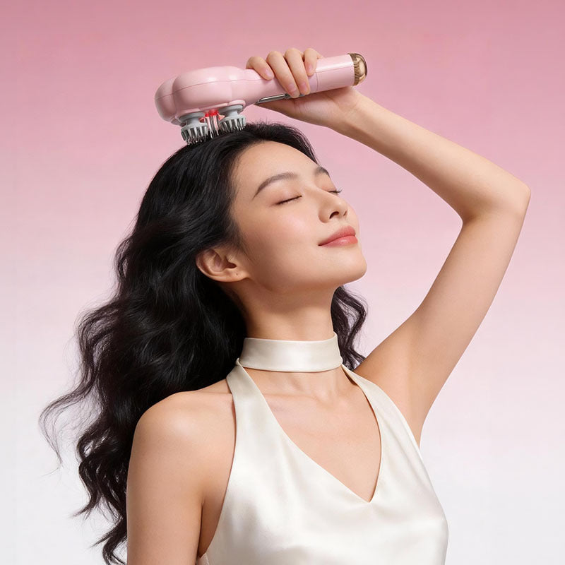 Cat Paw Air-Cushion Massage Hair Brush with Cleaning Function