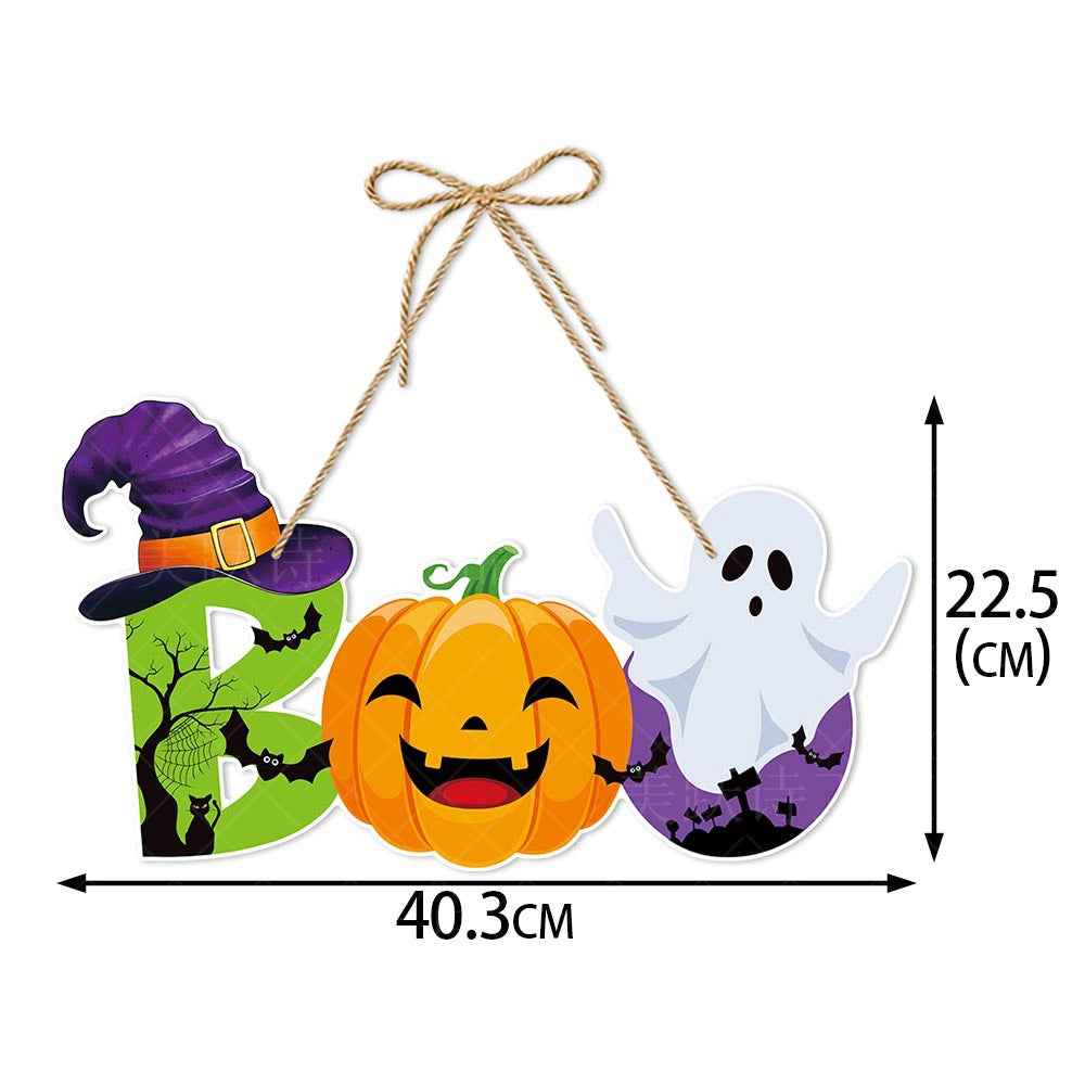 Halloween Door Hanger Decorations – Pumpkin, Skeleton, Bat, Witch & More - Kivora