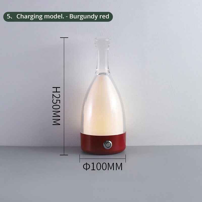 Wine Bottle Rechargeable Table Lamp – Modern Acrylic Bedside & Bar Décor Light - Kivora