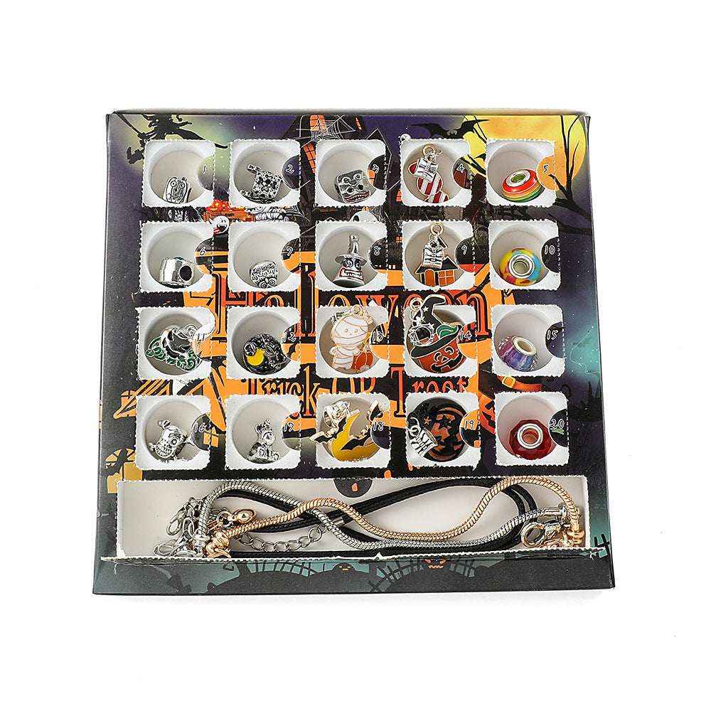 Halloween DIY Bead Bracelet & Necklace Gift Set – Kids Jewelry Blind Box - Kivora