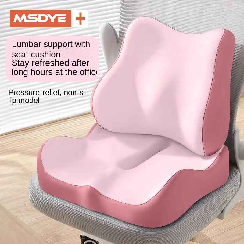 Office Chair Lumbar Support Pillow, Memory Foam Seat Cushion for Long Sitting, Car and Desk Use, Student Classroom Backrest Pad - Kivora