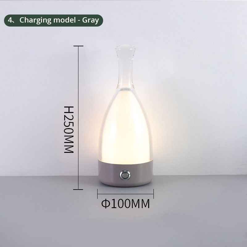 Wine Bottle Rechargeable Table Lamp – Modern Acrylic Bedside & Bar Décor Light - Kivora