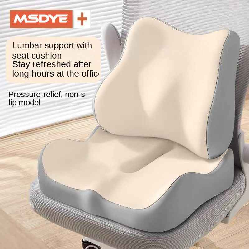 Office Chair Lumbar Support Pillow, Memory Foam Seat Cushion for Long Sitting, Car and Desk Use, Student Classroom Backrest Pad - Kivora