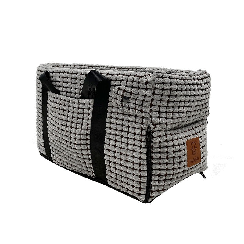 Portable Dog Car Seat Bed with Clip-On Leash