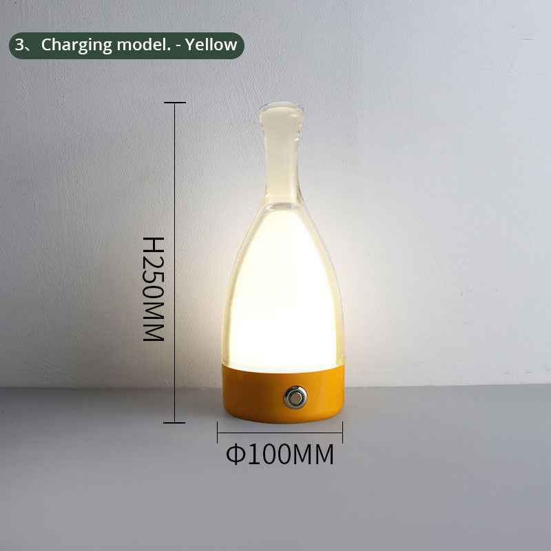 Wine Bottle Rechargeable Table Lamp – Modern Acrylic Bedside & Bar Décor Light - Kivora