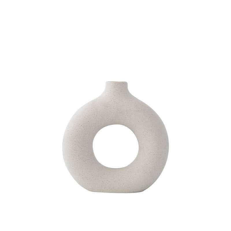 Unglazed spotted ceramic vase simple modern creative ornaments decoration - Kivora