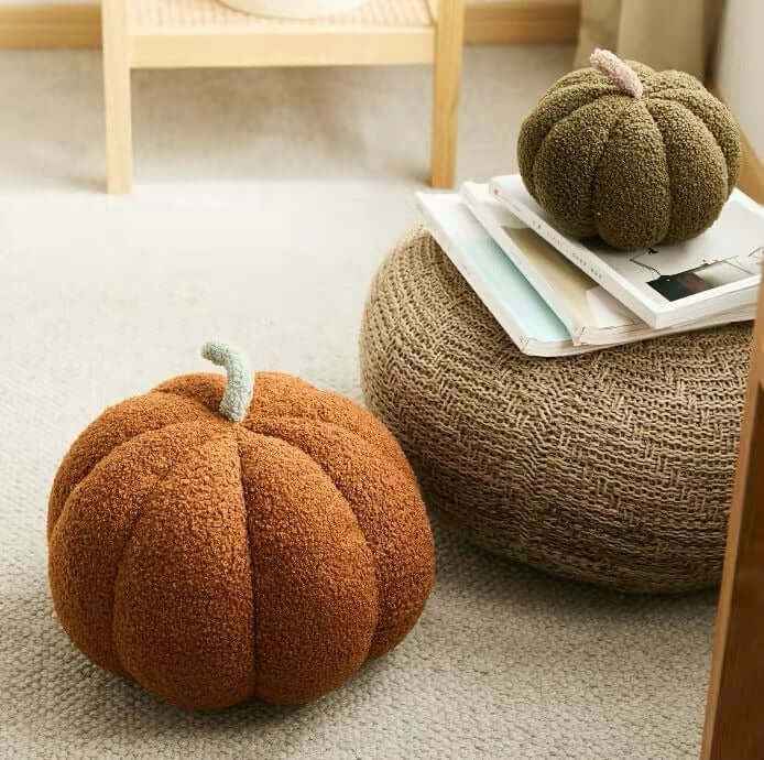Cute Pumpkin Throw Pillow, Minimal Ins Style Sofa Cushion Living Room Bedhead Cushion Office Plush Cushion - Kivora