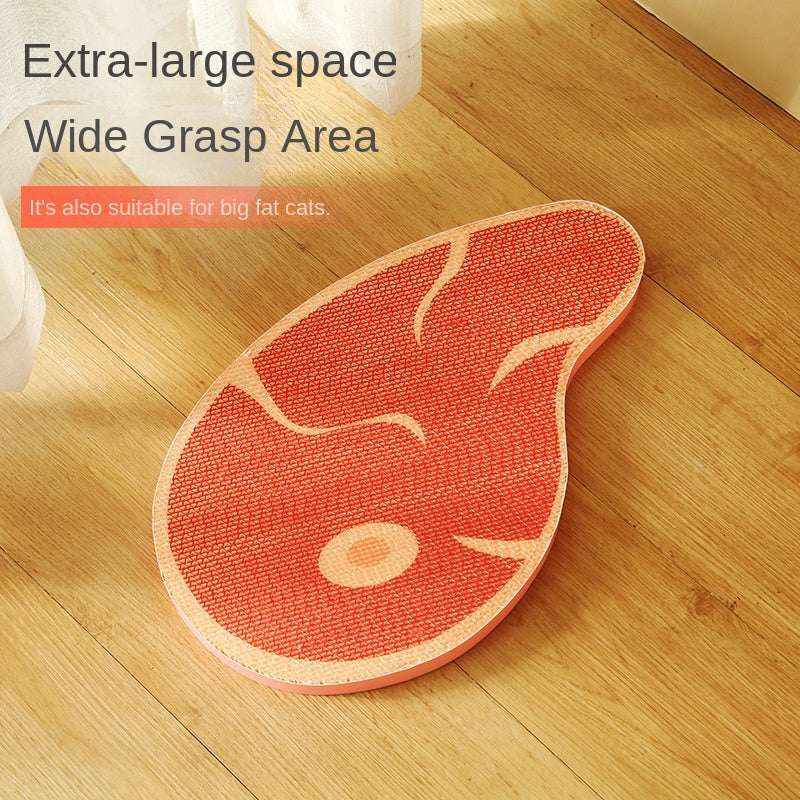 Creative New Design Steak Corrugated Cat Scratcher, Cat Claw Sharpening Rest Toy, Anti-Scratch Wall-Mounted Standing Cat Toy - Kivora