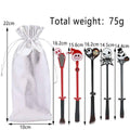 Gothic Skull Makeup Brush Set – 5-Piece Metal Handle Halloween & Holiday Gift - Kivora