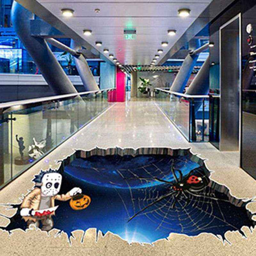 3D Halloween Wall Stickers – Spooky Pumpkin & Broken Wall Decals - Kivora