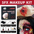 Halloween SFX Makeup Kit – Fake Wound, Scar Wax & Fake Blood Special Effects Set - Kivora
