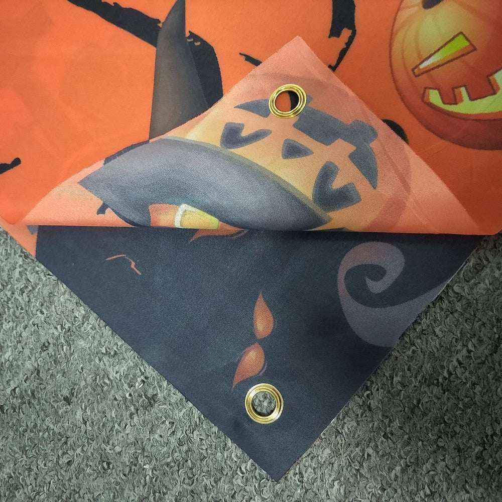 250x48cm Latest Happy Halloween Bloody Bat Pumpkin Ghost Print Party Backdrop Hanging Banner Halloween Decor - Kivora