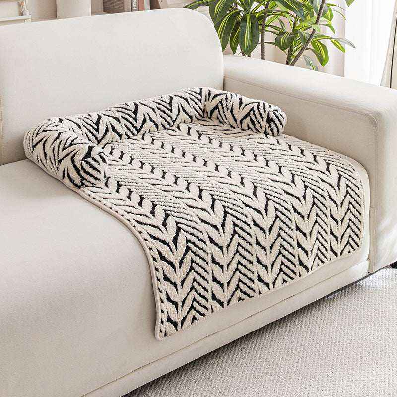 Plush Thick Non-Slip Sofa Pet Mat Dog Bed Pet Pad for Cats and Dogs - Kivora