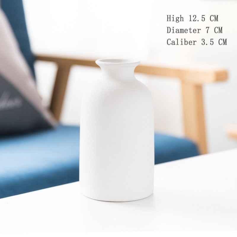 Simple Retro Frosted Ceramic Vase, Coarse Ceramic Round Bottle, Creative Home Decoration, Nordic Pastoral Style Handicrafts - Kivora