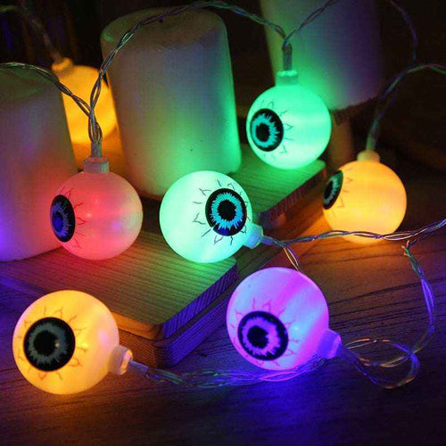 1.5m 10Led Halloween Pumpkin Ghost Skeletons Bat Spider Led Light String Festival Home Bar Party Decor Halloween Ornament - Kivora