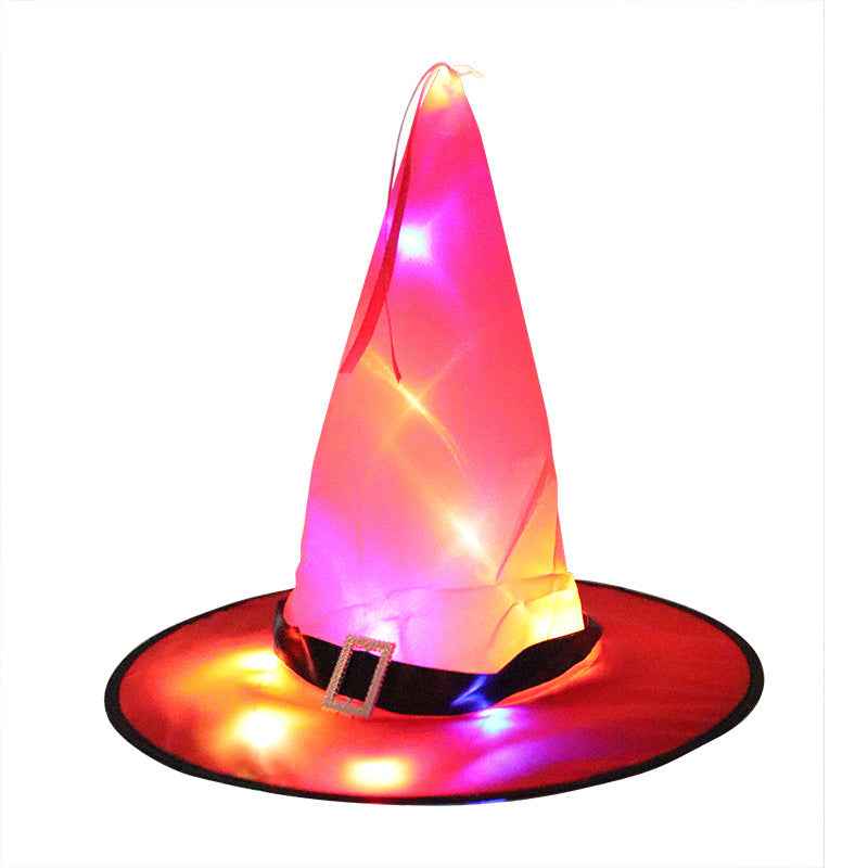LED Light-Up Halloween Witch & Wizard Hat – Glow Party Costume Prop - Kivora
