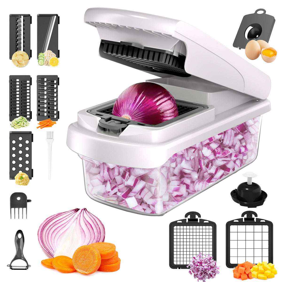 Home multifunctional vegetable slicer 15 in one potato slicer - Kivora
