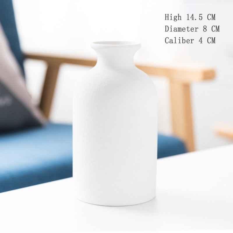 Simple Retro Frosted Ceramic Vase, Coarse Ceramic Round Bottle, Creative Home Decoration, Nordic Pastoral Style Handicrafts - Kivora