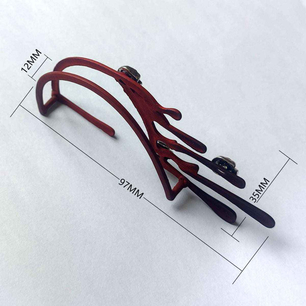 Exaggerated Lava Drop Earrings – Retro Wine Red Halloween Statement Jewelry - Kivora