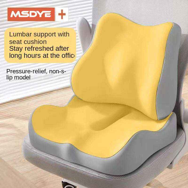 Office Chair Lumbar Support Pillow, Memory Foam Seat Cushion for Long Sitting, Car and Desk Use, Student Classroom Backrest Pad - Kivora