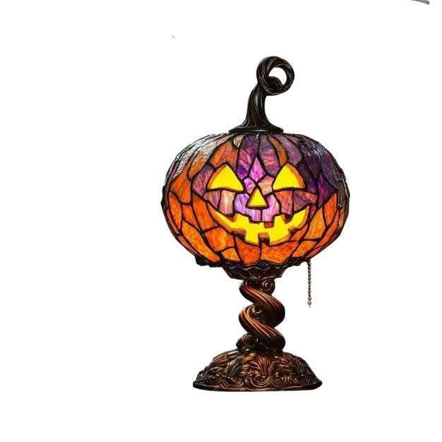 Halloween Pumpkin Lamp - Glowing Ghost & Bat Decor | Kivora