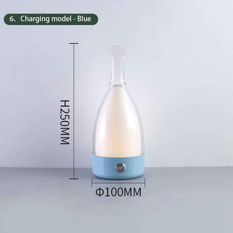 Wine Bottle Rechargeable Table Lamp – Modern Acrylic Bedside & Bar Décor Light - Kivora