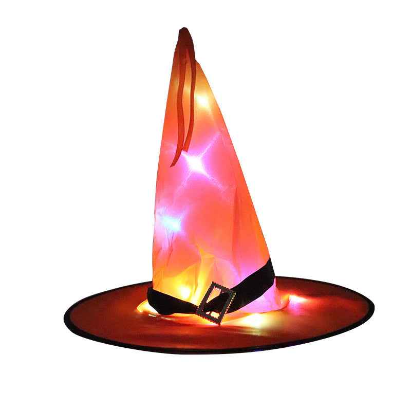 LED Light-Up Halloween Witch & Wizard Hat – Glow Party Costume Prop - Kivora