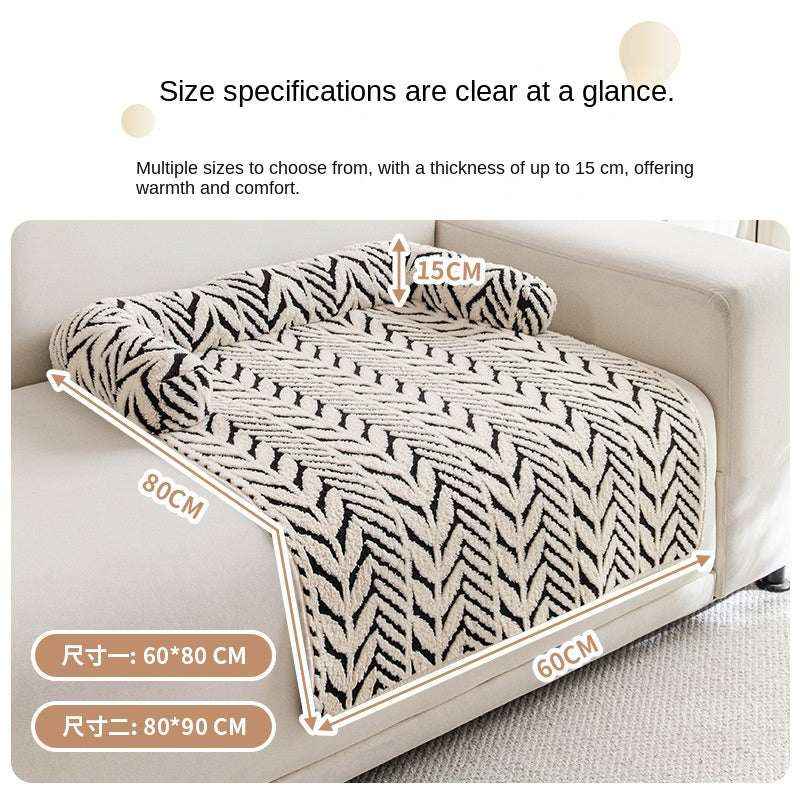 Plush Thick Non-Slip Sofa Pet Mat Dog Bed Pet Pad for Cats and Dogs - Kivora