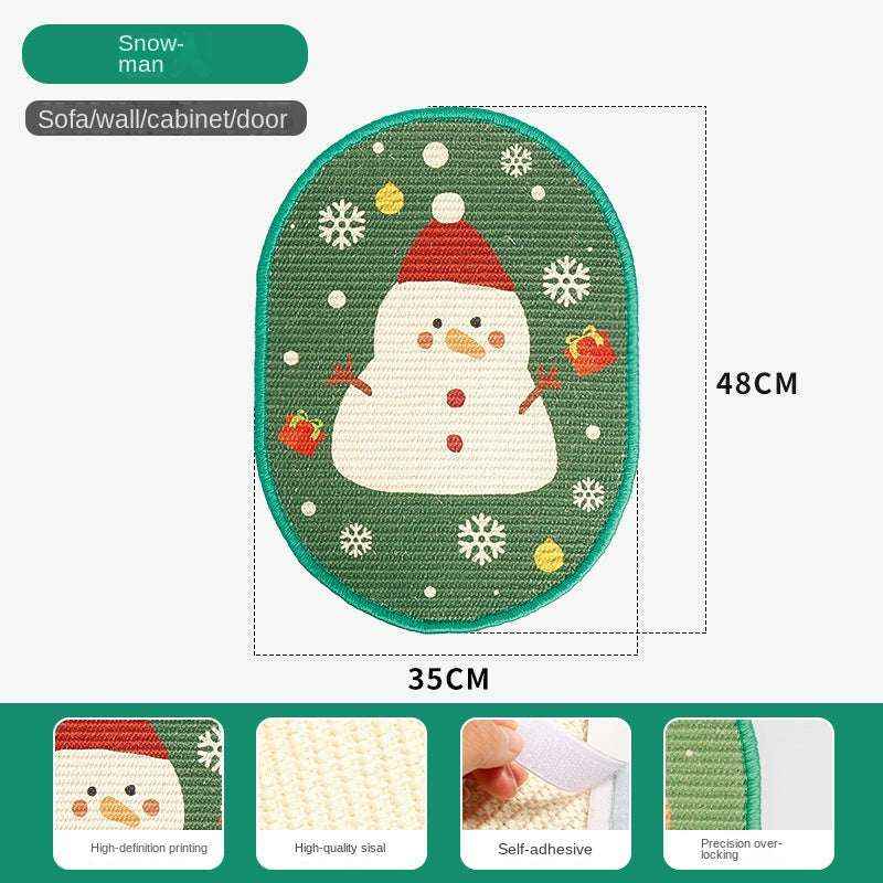 New Halloween Christmas Tree Cartoon Cat Scratcher Durable Non-Shedding Wall-Mounted Cat Claw Sharpening Sisal Scratching Board - Kivora
