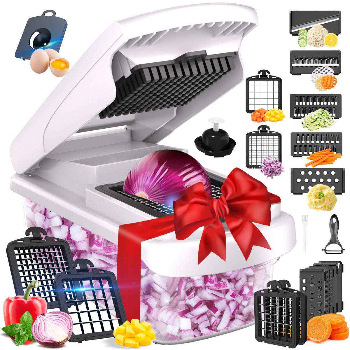 Home multifunctional vegetable slicer 15 in one potato slicer - Kivora