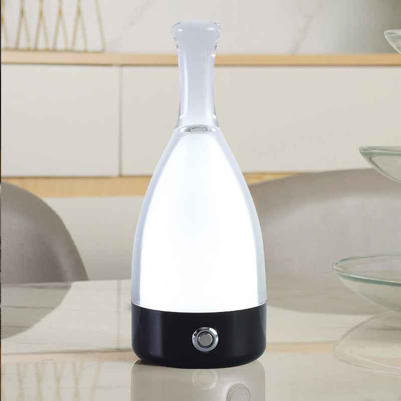 Wine Bottle Rechargeable Table Lamp – Modern Acrylic Bedside & Bar Décor Light - Kivora