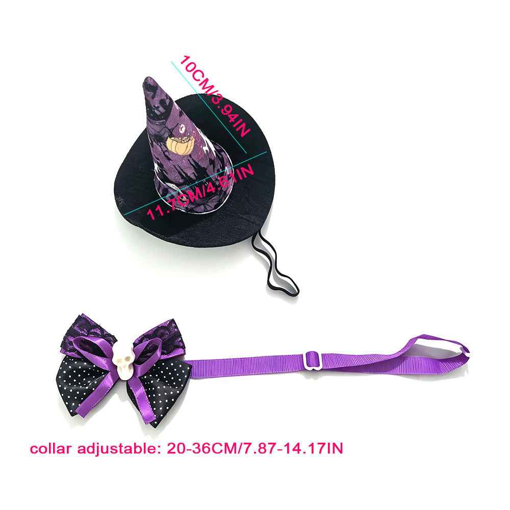 Halloween Pet Bat Wings Costume Set – Hat & Bow Tie for Cats and Dogs - Kivora