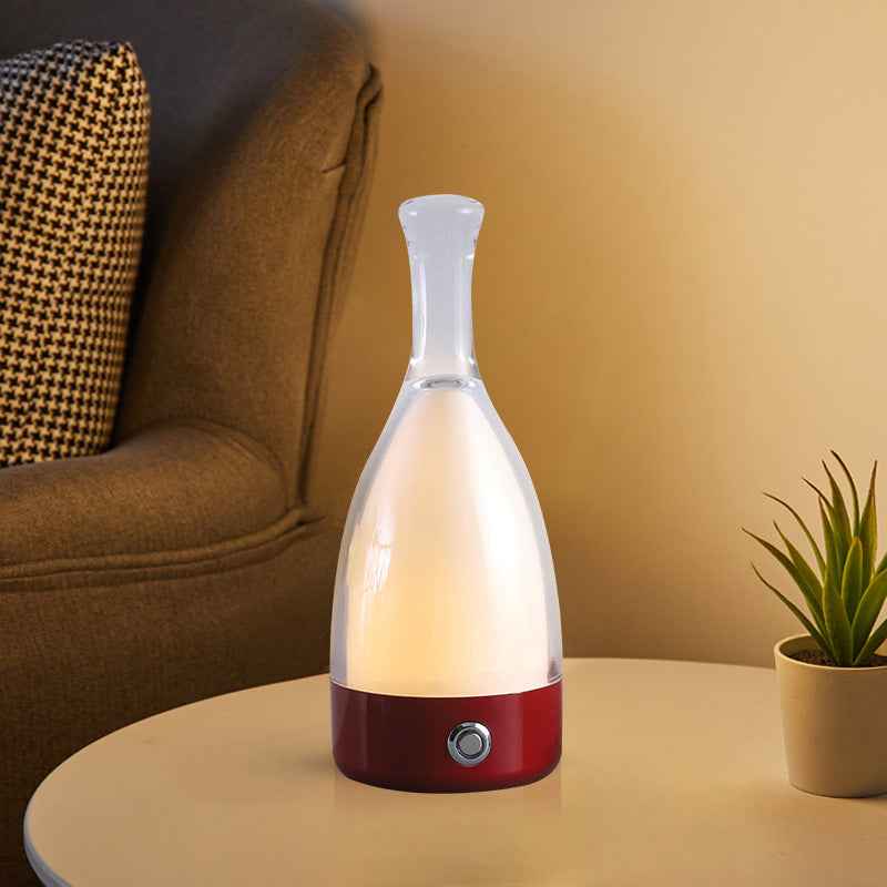 Wine Bottle Rechargeable Table Lamp – Modern Acrylic Bedside & Bar Décor Light - Kivora