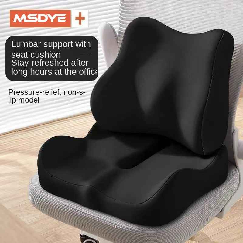 Office Chair Lumbar Support Pillow, Memory Foam Seat Cushion for Long Sitting, Car and Desk Use, Student Classroom Backrest Pad - Kivora
