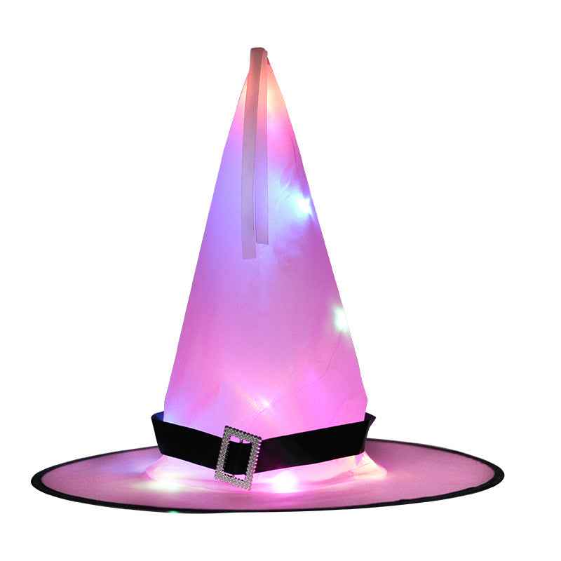 LED Light-Up Halloween Witch & Wizard Hat – Glow Party Costume Prop - Kivora