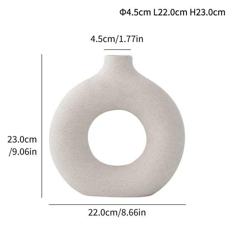 Unglazed spotted ceramic vase simple modern creative ornaments decoration - Kivora