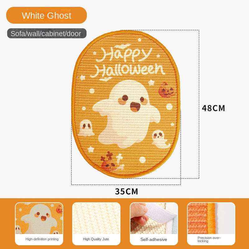 New Halloween Christmas Tree Cartoon Cat Scratcher Durable Non-Shedding Wall-Mounted Cat Claw Sharpening Sisal Scratching Board - Kivora