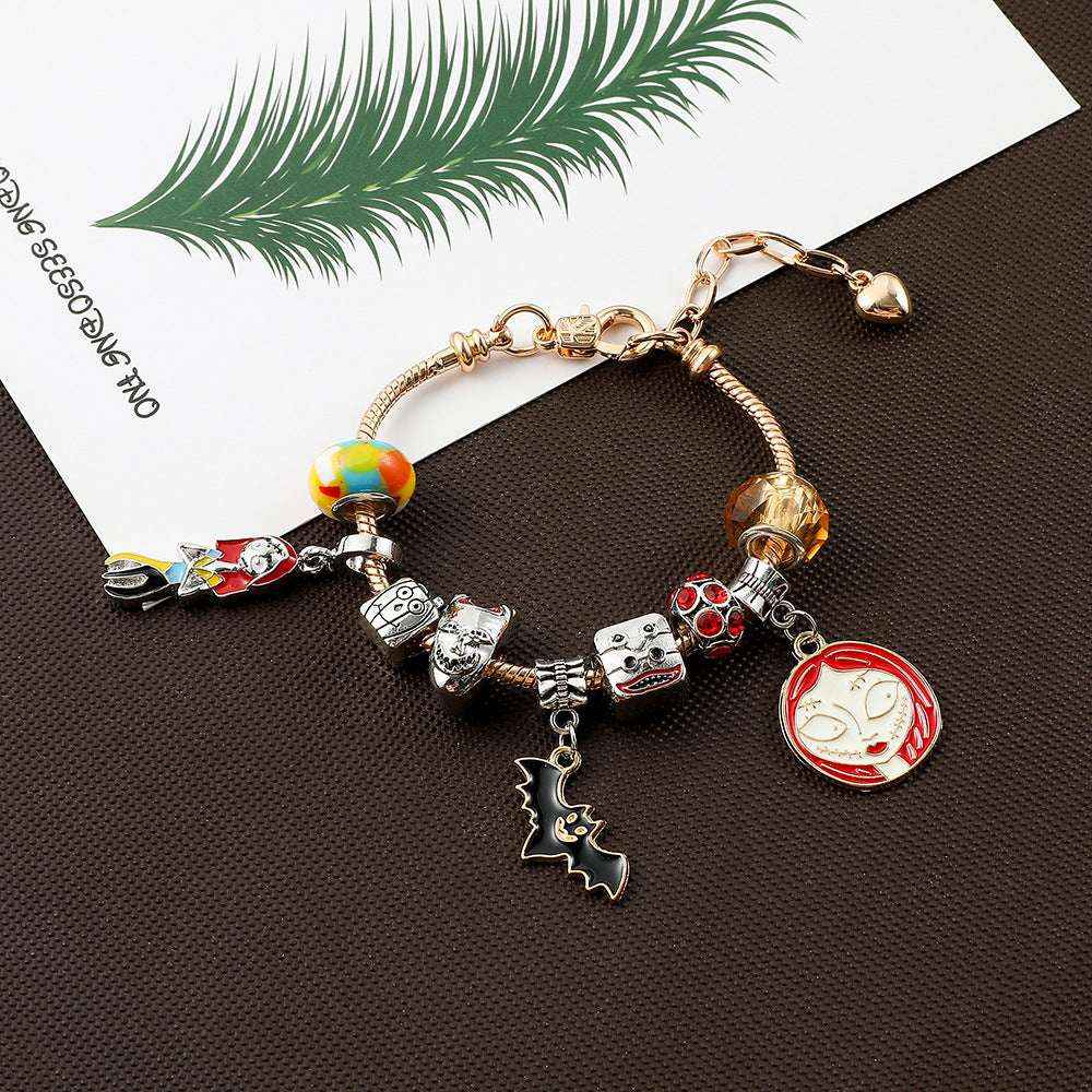 Halloween DIY Bead Bracelet & Necklace Gift Set – Kids Jewelry Blind Box - Kivora