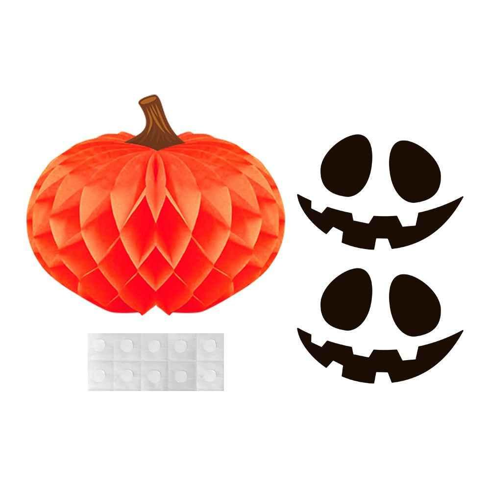 Halloween Honeycomb Ball Hanging Ornaments – 3D Pumpkin & Spider Party Décor - Kivora