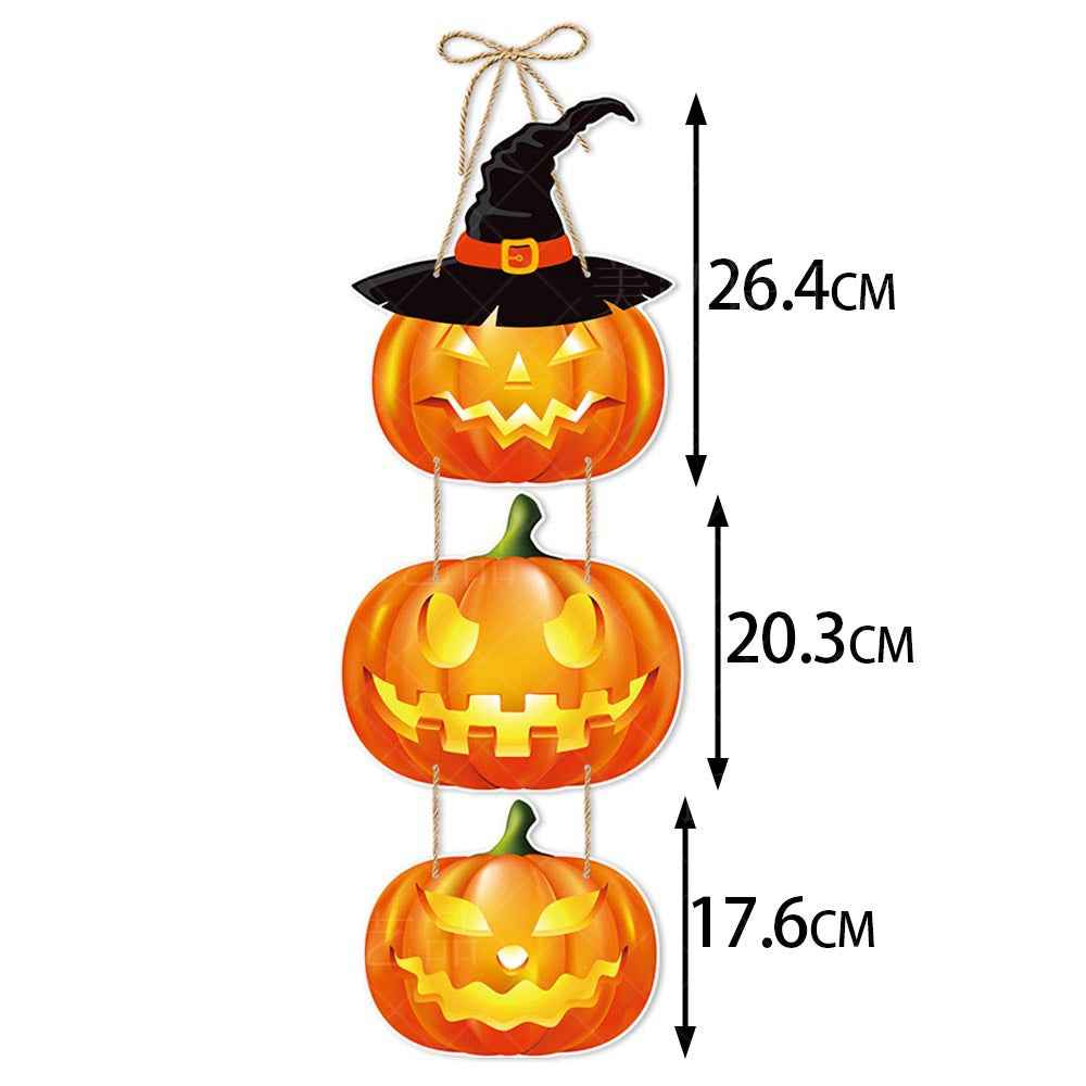 Halloween Door Hanger Decorations – Pumpkin, Skeleton, Bat, Witch & More - Kivora