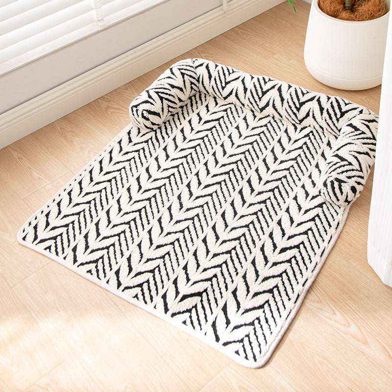 Plush Thick Non-Slip Sofa Pet Mat Dog Bed Pet Pad for Cats and Dogs - Kivora